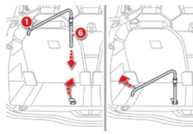 Retrait de la roue de secours