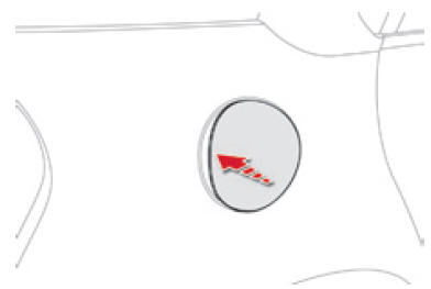 Une étiquette, collée à l'intérieur de la trappe,