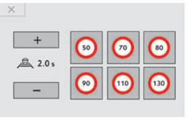 Modification de la vitesse de croisière et/ou du temps intervéhicules