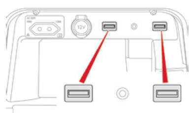 Selon équipement, une ou deux prises us b