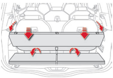 Rangement derrière les sièges de 3ème rangée